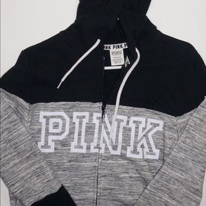 Pink Brand zip hooded sweatshirt